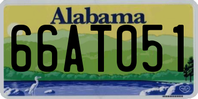 AL license plate 66AT051