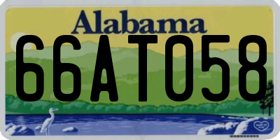 AL license plate 66AT058