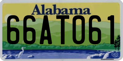 AL license plate 66AT061
