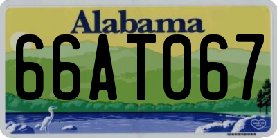 AL license plate 66AT067