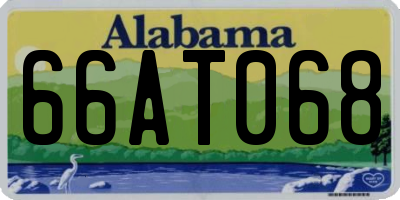 AL license plate 66AT068