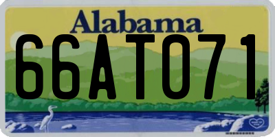 AL license plate 66AT071