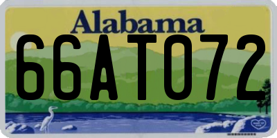 AL license plate 66AT072