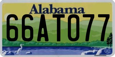 AL license plate 66AT077