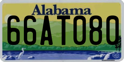 AL license plate 66AT080