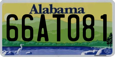 AL license plate 66AT081