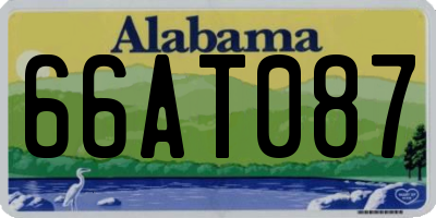 AL license plate 66AT087