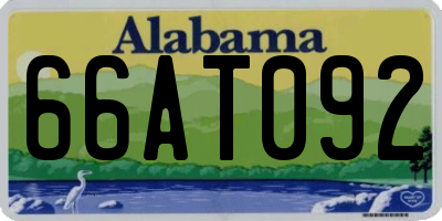 AL license plate 66AT092