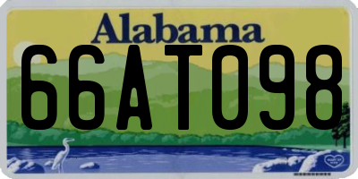 AL license plate 66AT098