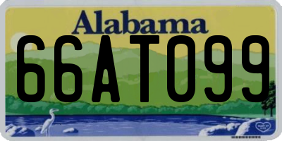 AL license plate 66AT099