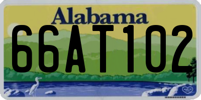 AL license plate 66AT102