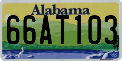 AL license plate 66AT103