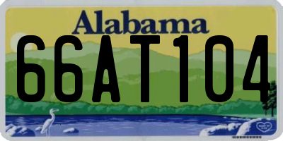 AL license plate 66AT104