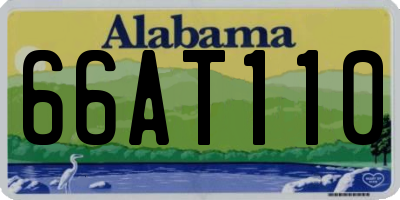 AL license plate 66AT110