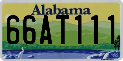 AL license plate 66AT111