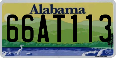 AL license plate 66AT113