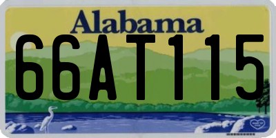 AL license plate 66AT115