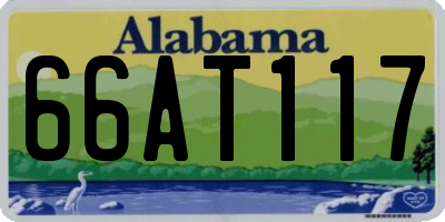 AL license plate 66AT117