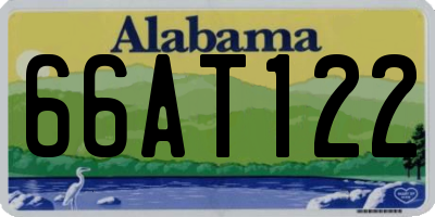 AL license plate 66AT122