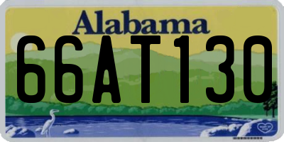 AL license plate 66AT130
