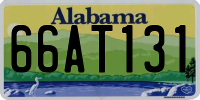 AL license plate 66AT131