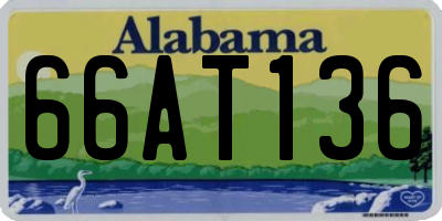 AL license plate 66AT136