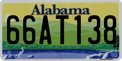 AL license plate 66AT138