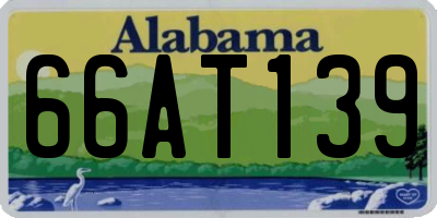 AL license plate 66AT139
