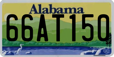 AL license plate 66AT150