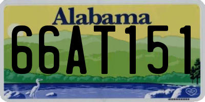 AL license plate 66AT151