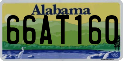 AL license plate 66AT160