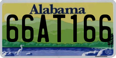 AL license plate 66AT166