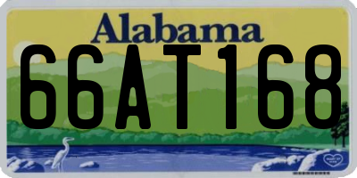 AL license plate 66AT168