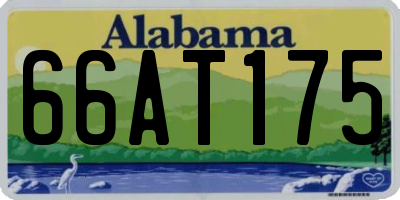 AL license plate 66AT175