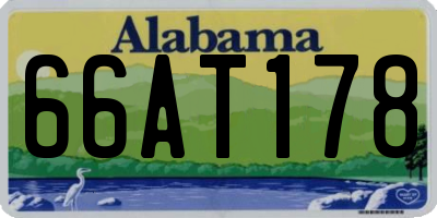 AL license plate 66AT178