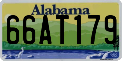 AL license plate 66AT179