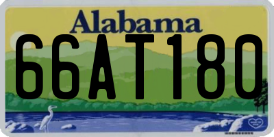 AL license plate 66AT180