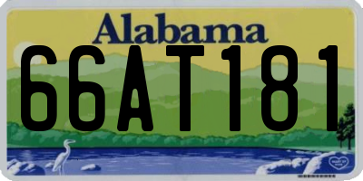 AL license plate 66AT181