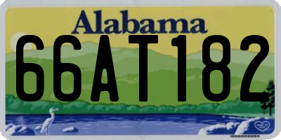 AL license plate 66AT182