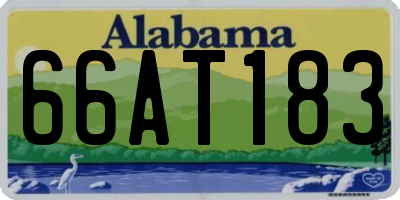 AL license plate 66AT183