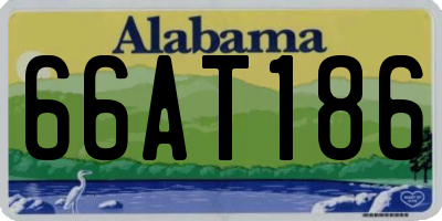 AL license plate 66AT186