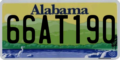 AL license plate 66AT190