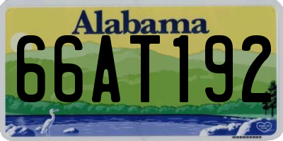 AL license plate 66AT192