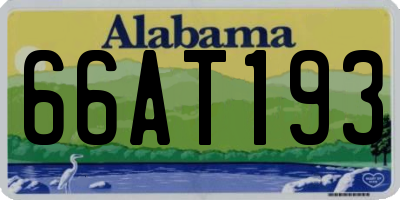 AL license plate 66AT193