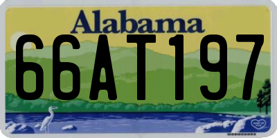 AL license plate 66AT197