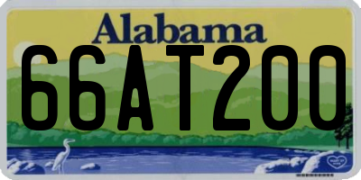 AL license plate 66AT200