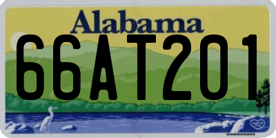 AL license plate 66AT201