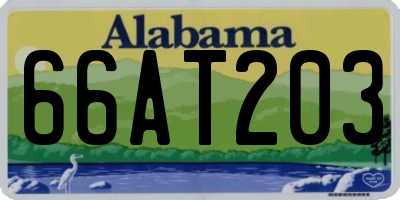 AL license plate 66AT203