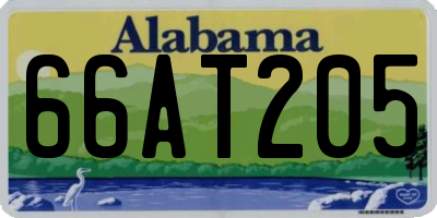 AL license plate 66AT205