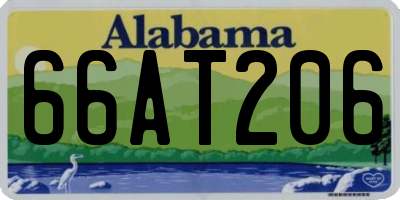 AL license plate 66AT206